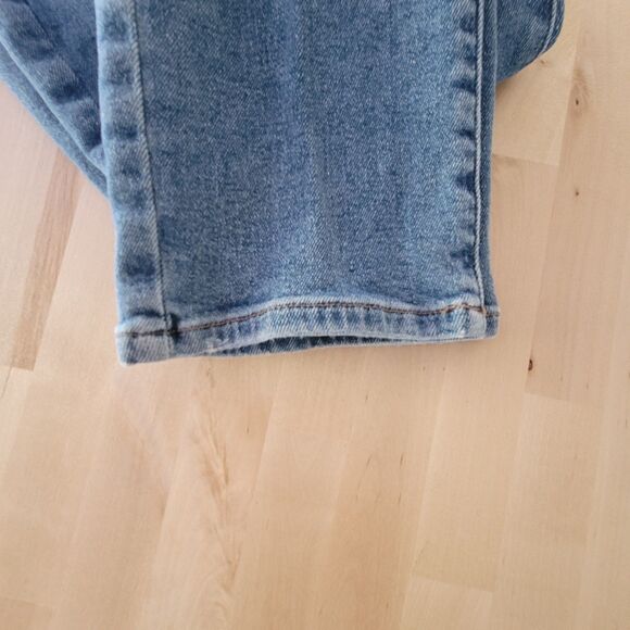 Forever 21 KIDS Girls SZ 9/10 Flared Denim Jeans Blue Adjustable Waist Preppy - Picture 15 of 15